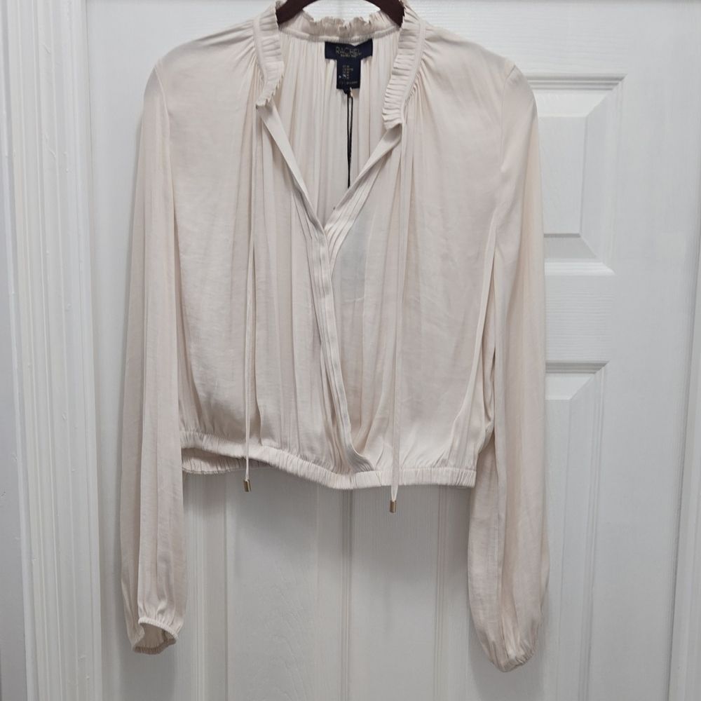 Rachel Cream Blouse with Tie Neck